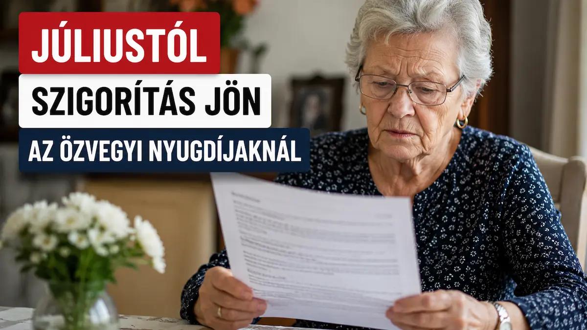 Júliustól szigorítás jön az özvegyi nyugdíjaknál